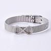 Unisex 304 Stainless Steel Watch Band Wristband Bracelets BJEW-L655-029-2