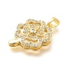 Brass Micro Pave Cubic Zirconia Pendants KK-G519-14G-01-2