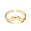 Brass Open Cuff Ring for Woman RJEW-F146-03G-2