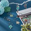 SUPERFINDINGS 14Pcs 7 Style Chip Gemstone Keychain KEYC-FH0001-17-6