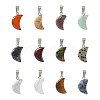 48Pcs 12 Styles Natural Gemstone Pendants G-FW0001-30-2