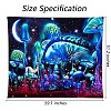 Black Light Aesthetic Mushroom Wall Tapestry JX151A-2