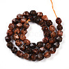 Dyed Natural Sesame Jasper Beads Strands G-T139-8mm-47L-2