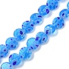 Handmade Millefiori Lampwork Beads Strands LAMP-G166-17A-03-2