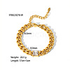 Stainless Steel Micro Pave Cubic Zirconia Bracelets for Women PW-WGA912F-03-1