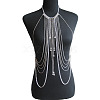 Alloy & Acrylic Rondelle Beads Tassel Sexy Body Chains for Bikini FS-WGE2D08-01-3