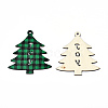 Christmas Theme Single-Sided Printed Wood Big Pendants WOOD-N005-59A-2