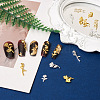 Fashewelry 160Pcs Rose Zinc Alloy Nail Art Stud MRMJ-FW0001-04-5