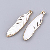 Electroplate Freshwater Shell Pendants SHEL-T012-03-2