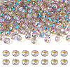 200Pcs Transparent Electroplate Glass Beads EGLA-TA0001-43A-9