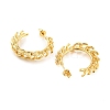 Rack Plating Brass Leafy Branch Stud Earrings EJEW-P240-12G-2