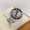 Wolf Pattern 304 Stainless Steel Finger Rings for Men FS-WGA3424-01-2