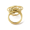 304 Stainless Steel Flower Finger Ring for Women RJEW-C091-03G-3