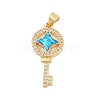 Brass Micro Pave Cubic Zirconia Pendants KK-I723-49C-G-1