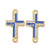 Alloy Blue Enamel Connector Charms ENAM-S003-02H-1