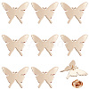 10 Sets Alloy Butterfly Lapel Pin Brooch JEWB-FG0001-12KCG-1