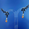 30Pcs 6 Color Glass Pendant PALLOY-GO00009-7