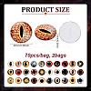 2Bags Fluorescent Glass Cabochons GGLA-PH0001-73-2