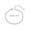 Fashion Stainless Steel with Clear Cubic Zirconia Cup Chain Bracelets for Women NT8891-2-1