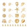 16Pcs 8 Style Brass Stud Earring Findings FIND-TA0001-85-2