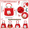 BENECREAT 4Pcs 4 Styles Christmas Theme Velvet Packing Pouches ABAG-BC0001-50-2