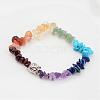 Chakra Natural Gemstone Beaded Stretch Bracelets BJEW-JB02324-02-1