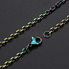 Unisex 304 Stainless Steel Cable Chain Necklaces NJEW-T012-06-61-Q-1