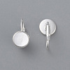 304 Stainless Steel Leverback Earring Settings STAS-F191-03S-14mm-2