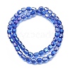 Electroplate Transparent Column Glass Beads Strands EGLA-A043-02-AB09-2