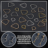 80Pcs 8 Styles Zinc Alloy Linking Rings FIND-GA0004-09-4