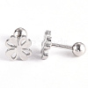 Tarnish Resistant 201 Stainless Steel Barbell Cartilage Earrings EJEW-R147-12-4