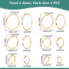 Unicraftale 12 Pairs 6 Style 304 Stainless Steel Flat Hoop Earrings EJEW-UN0002-16-2