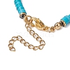 2Pcs Synthetic Turquoise & Plastic Pearl Beads Link Bracelets for Women BJEW-JB11286-6