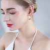 Shell Pearl with Acrylic Butterfly Stud Earrings JE972A-7