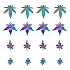 Yilisi 24Pcs 4 Style Rainbow Color Alloy Pendants FIND-YS0001-04-NR-9