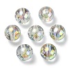 UV Plating Transparent Rainbow Iridescent Acrylic Beads TACR-D010-07B-2