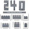 Olycraft 240Pcs 6 Style  Plastic Building Block Pieces AJEW-OC0003-04-2