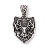 Tibetan Style 304 Stainless Steel Pendants STAS-P305-17AS-1