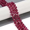 Natural Dyed White Jade Beads Strands G-H057-A22-16-2