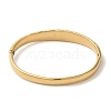 Titanium Steel Leaf Hinged Bangles for Women Men BJEW-G719-18G-3