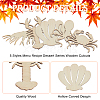 Olycraft 100Pcs 5 Styles Unfinished Wooden Cutouts WOOD-OC0002-87-4