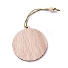 Natural Wood Pendant Decorations HJEW-XCP0002-01-3