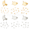 60Pcs 6 Style 304 Stainless Steel Stud Earring Findings STAS-DC0010-21-1
