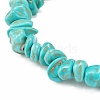 Synthetic Turquoise Chips Beaded Stretch Bracelet BJEW-JB08051-4