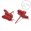 Hypoallergenic Bioceramics Zirconia Ceramic Butterfly Stud Earrings EJEW-C065-01C-1