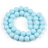Opaque Solid Color Glass Beads Strands LS-GLAA-T032-P6mm-10-2