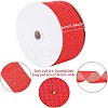 Polyester Imitation Burlap Ribbon OCOR-WH0032-21A-2