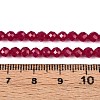 Lab Grown Red Corundum Beads Strands G-E411-40-4mm-4