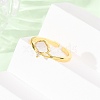 Brass Micro Pave Cubic Zirconia Cuff Rings for Women RJEW-K309-39A-G-3