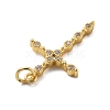 Real 18K Gold Plated Brass Micro Pave Cubic Zirconia Pendants KK-L209-101G-02-2